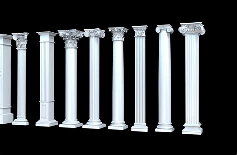 Classical Columns Pillar Decorate 3d Model 3d Model Cgtrader