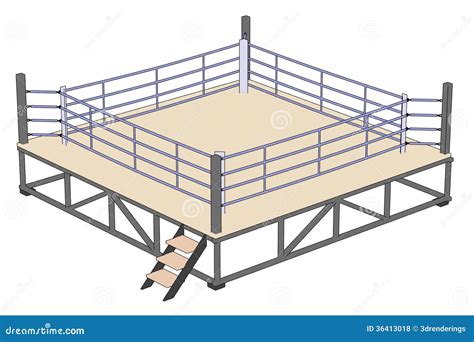 Image Of Boxing Ring Stock Illustration Illustration Of Fighter 36413018