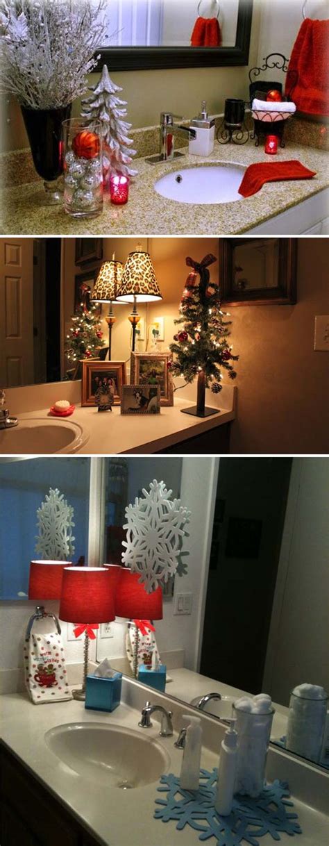 Top 31 Awesome Decorating Ideas To Get Bathroom A Christmas Look Woohome