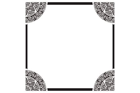 Black Mandala Ornament Frame Border 12085545 Png