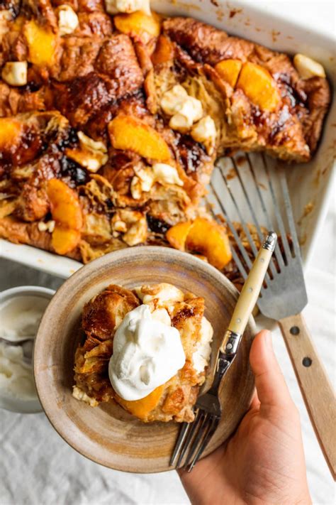 Peaches And Cream Bread Pudding Reluctant Entertainer
