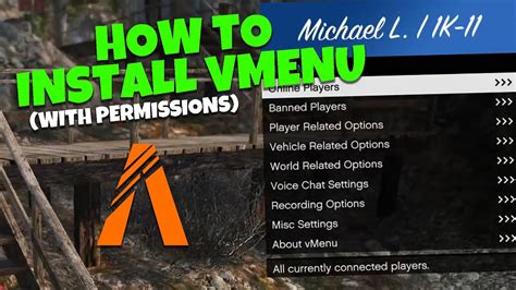 How To Install Vmenu To Your Fivem Server 2023 With Permissions