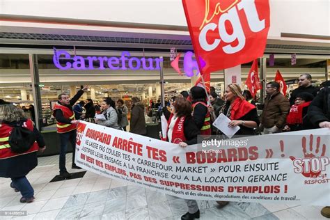 Employees Of The French Retail Chain Carrefour Supermarket In News