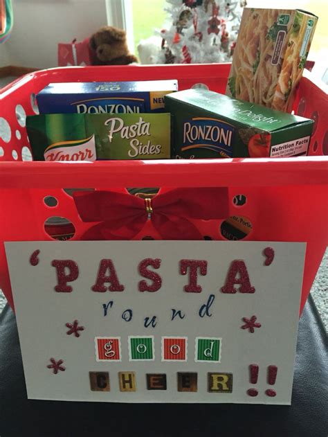 Pasta Round Good Cheer Fill A Basket With Pastas And Sauces For A