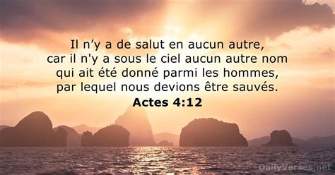 Actes 4 12 Verset De La Bible