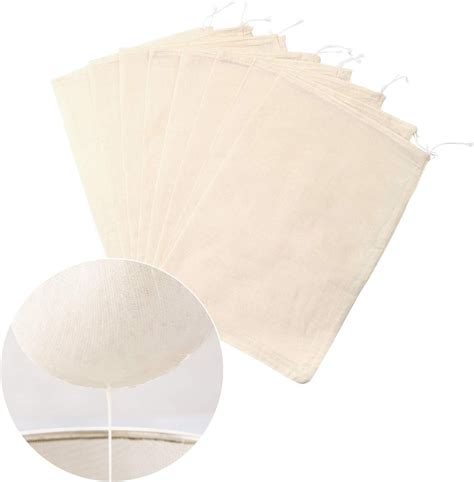 Aneco 8 Pieces Cheesecloth Bags Cotton Reusable Nut Milk Bag For Cold