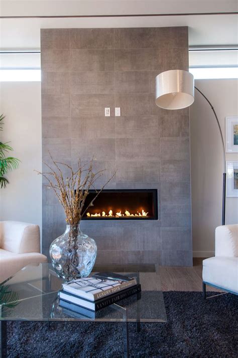 Grey Stone Modern Fireplace Contemporary Fireplace Fireplace