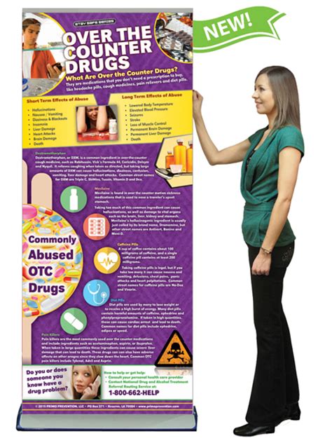 Table Top Retractable Banner Cande Alcohol Primo Prevention