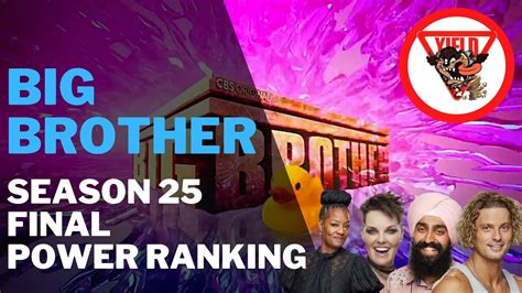 Big Brother 25 Final Power Rankings Youtube