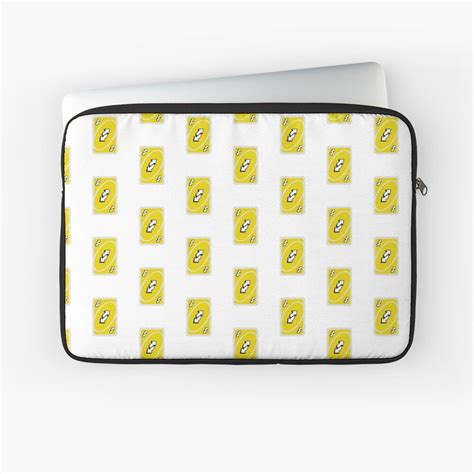 2304x3500 px yellow uno reverse card (4k) by. "Yellow UNO Reverse Card" Laptop Sleeve by mezziee | Redbubble