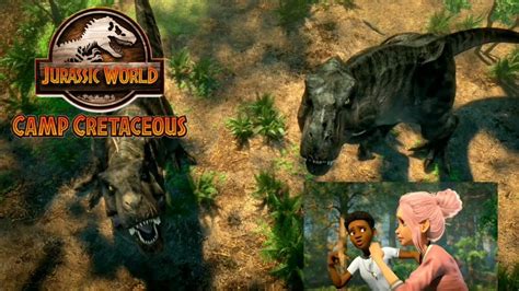 T Rex Attack On Darius And Brooklyn Jurassic World Camp Cretaceous