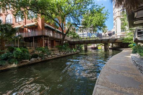 Famous Scenic San Antonio River Walk In Texas Stock Image Image Of