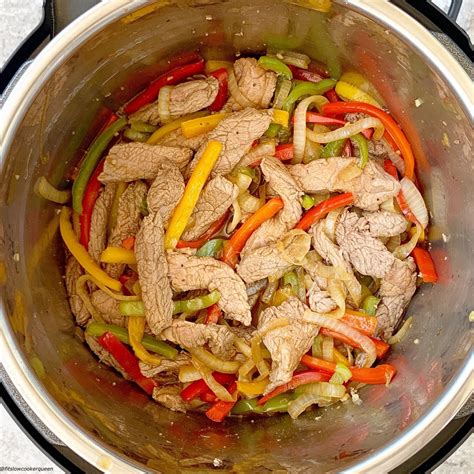 The peppers are soft in this recipe and cook into the sauce. Flank Steak Instant Pot Paleo - Fajita Flank Steak in the Instant Pot (paleo, keto ... - By ...