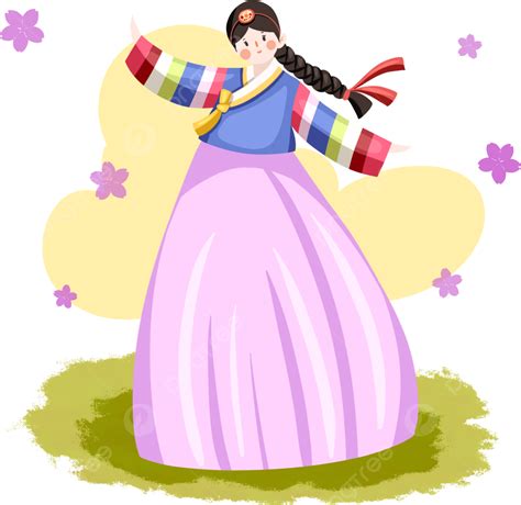 Elementos Femininos Hanbok De Desenho Animado Png O Hanbok Coréia