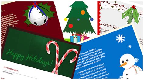 Christmas Email Templates Included With Groupmail Free Group Email
