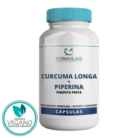 Curcuma Longa Mg Piperina Mg Pimenta Preta Vegan Formulab