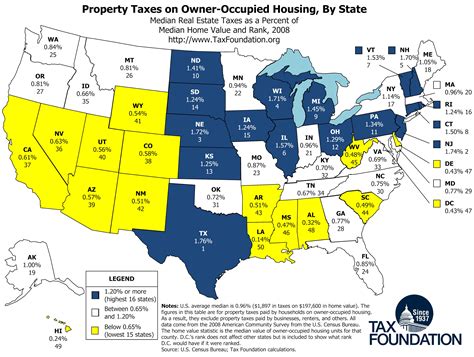 Map Property Taxes On Owner Occupied Housing By State Tax Foundation