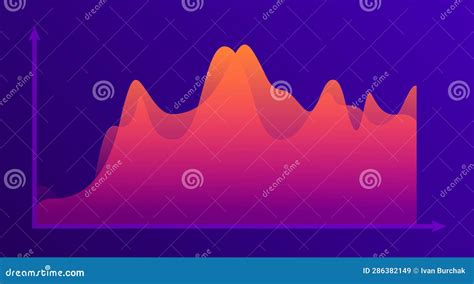 Modern Infographics Chart Flat Vector Illustration Isolated On Violet
