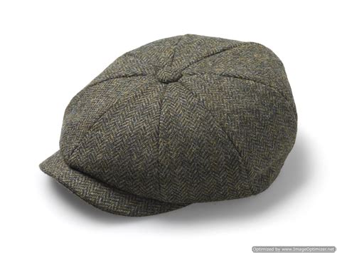 Baker Boy Cap Unisex Newsboy Cap Hat Herringbone Forest Mad