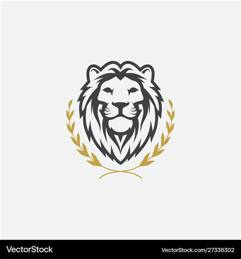 Lion Logo Icon Lion Head Logo Royalty Free Vector Image