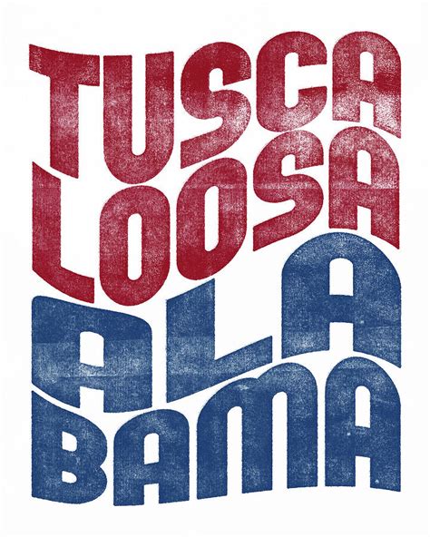 Tuscaloosa Alabama Poster Digital Art By Flo Karp