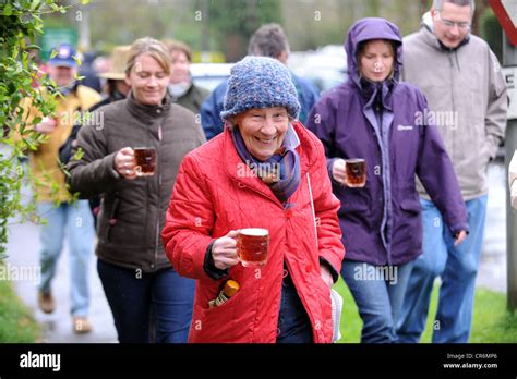 Villagers From Isfield Taking Part In The Annual Laughing Fish Easter
