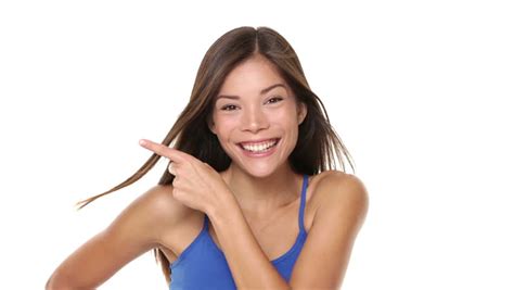 Woman Pointing Showing Happy On Stock Footage Video 100
