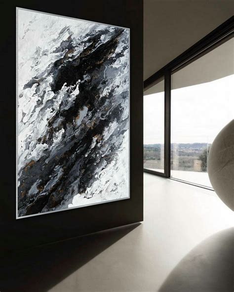 Minimal Modern Wall Art Abstract Black White Minimalist Contemporary