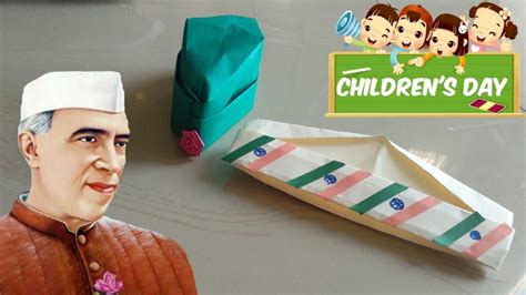 Childrens Day Special Craft Nehru Cap Using Paperkids Craft Ideas