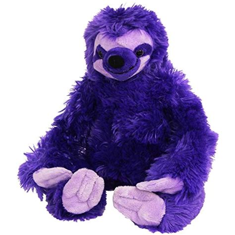 Wild Republic Three Toed Sloth Stuffed Animal Plush Toy 12 Purple