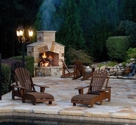 15 Outdoor Stone Fireplaces To Love Home Design Lover