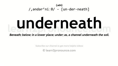 Pronunciation Of Underneath Definition Of Underneath Youtube