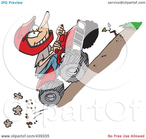 Royalty Free Rf Clip Art Illustration Of A Cartoon Boy Riding An Atv