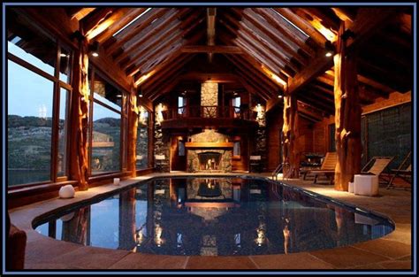 Indoor Pool Log Home Awesome I Cant Even Imagine But As Long As