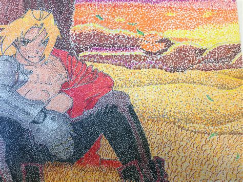 Edward Elric Pointillism By Dragondrawler On Deviantart