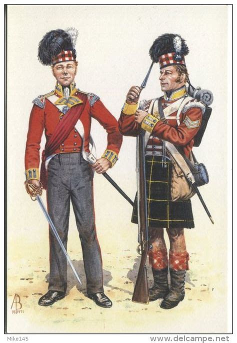 Officer And Corporal 92ndhighland Regiment Of Foot 1815 Gordon