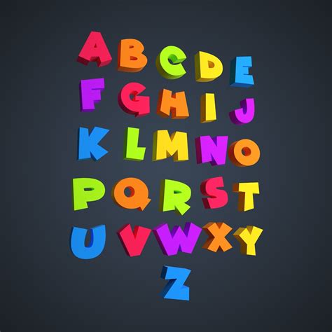 The letters are based on a 3d styled font which renders itself perfectly to be . 3D Cartoon Alphabet latin | CGTrader