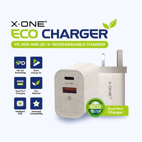 Xone Eco Charger 20w Pd 30 And Qc 4 Dual Port Fast Charger Xone
