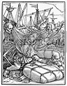 Image of DANCE OF DEATH, 1538. - 'Death And The Merchant.' Woodcut ...
