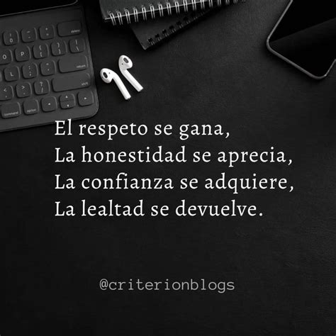 CRITERION BLOGS On Instagram Respeto Honestidad Confianza Y Lealtad