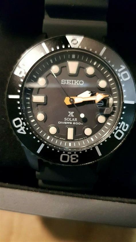 Seiko Prospex Sne493p1 Watch Solar Limited Turtle Divers 200m Sea Black