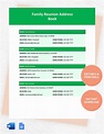 Family Reunion Address Book Template - Download in Word, Google Docs ...