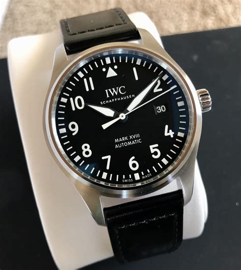 SOLD IWC Mark XVIII Pilot Watch Stainless Date IW327009 ...