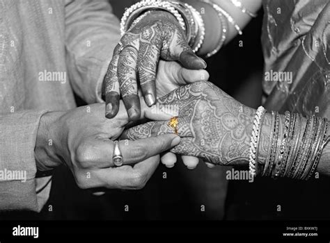 Ring Ceremony In Hindu Wedding Stock Photo Alamy