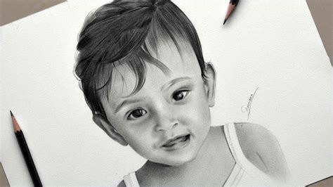 How To Draw A Baby Face Portrait Drawing Youtube
