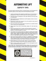 Photos of Car Lift Safety