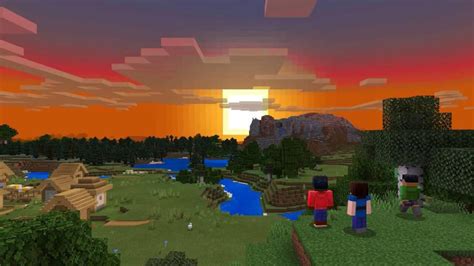 Minecraft Sunset Funny Meeting Backgrounds