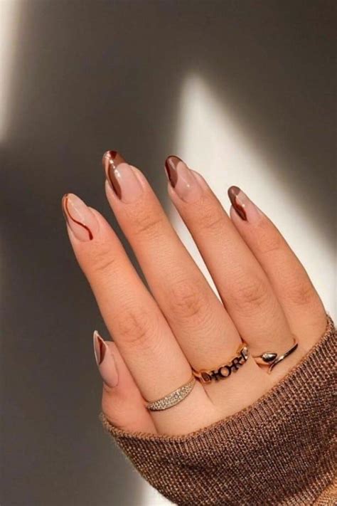 frensh nails glow nails chic nails nude nails stylish nails swag nails brown acrylic nails
