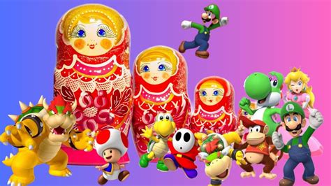 Super Mario Characters Are Hiding In Nesting Dolls Youtube