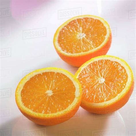 Three Orange Halves Stock Photo Dissolve